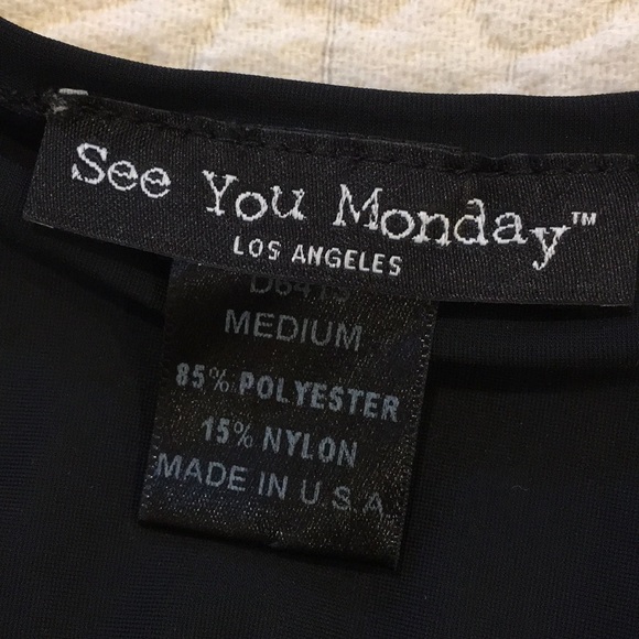 See you Monday, LA black dress m and free handbag - Picture 6 of 8